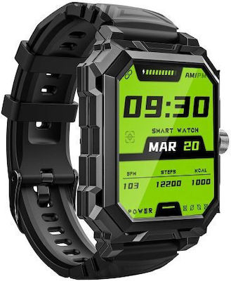 BlitzWolf BW-GTS3 Smartwatch mit Pulsmesser (Schwarz)