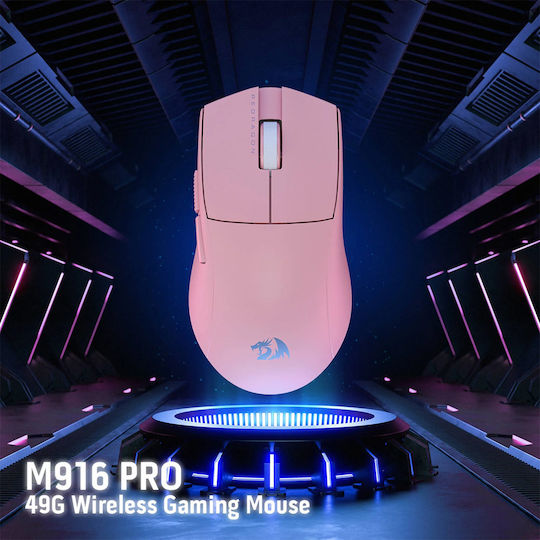 Redragon M916 PRO 4K Ασύρματο Gaming Ποντίκι 26000 DPI Ροζ