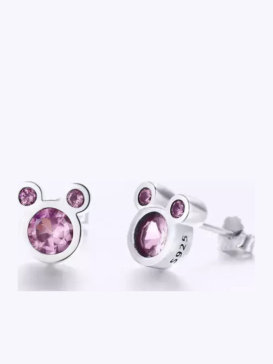 Bode Hypoallergenic Kids Earrings Studs with Stones from Silver