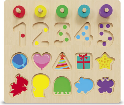 Wooden Kids Peg Puzzle Mathematics for 3+ years+ Years 20pcs Kids Hits