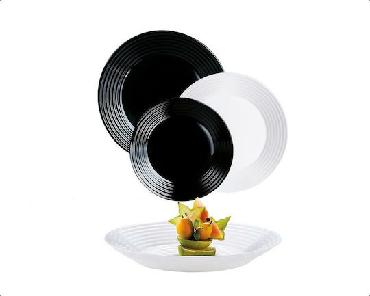Luminarc Geschirrset Glas White / Black 18Stück