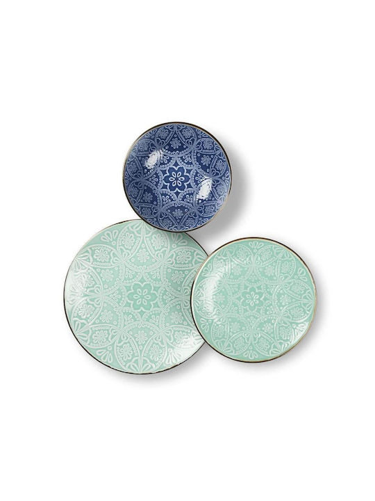 Excelsa Albastru Ceramică Set de Vase 18buc