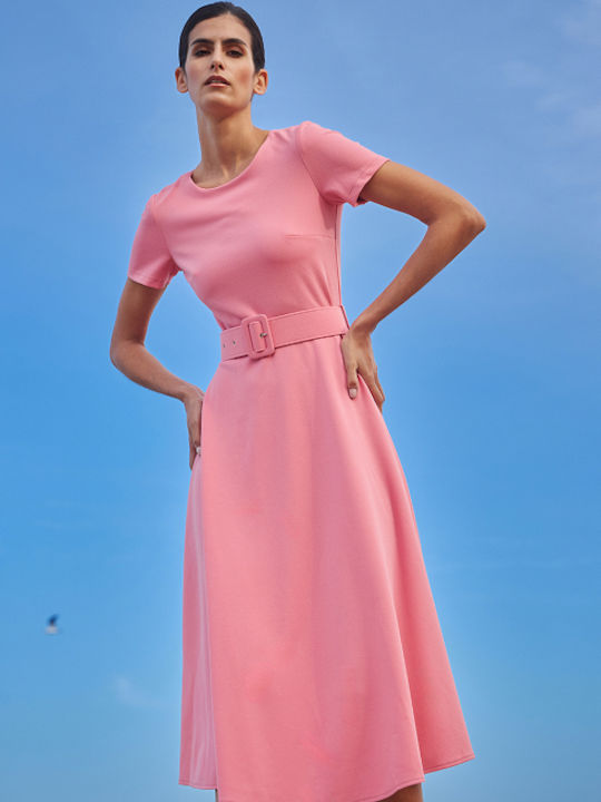 Desiree Midi Dress Pink