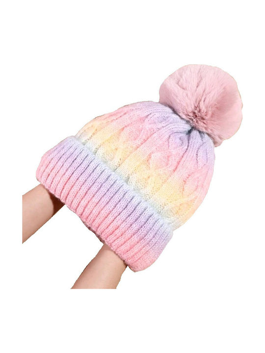 Kinder Mütze Gestrickt Mehrfarbig