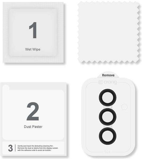 Crong Lens Προστασία Κάμερας Tempered Glass Μαύρο για το Galaxy S24
