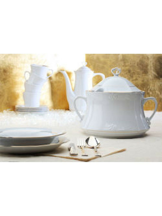 Cryspo Trio Kamelia Beige Porcelain Dinnerware Set 20pcs