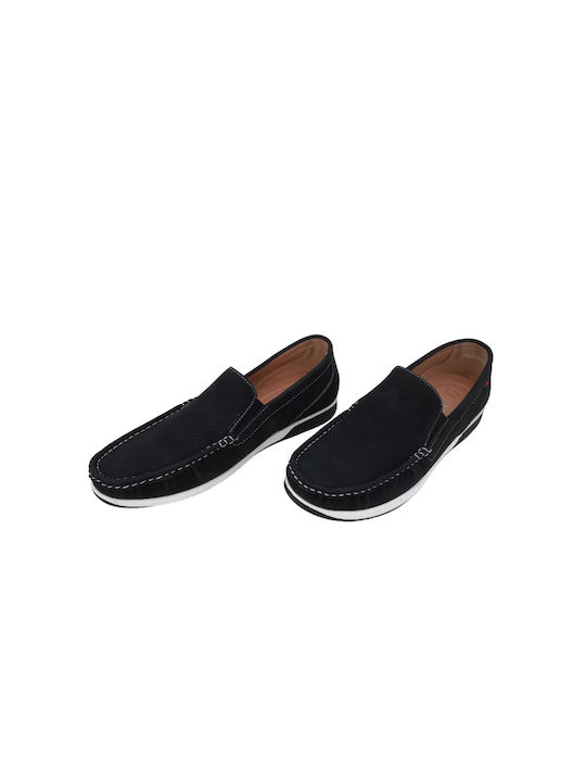 Atlanta Men's Synthetic Leather Moccasins Black