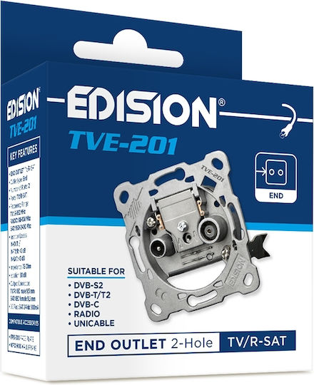 Edision TV Antenna Socket Terminal TVE-201