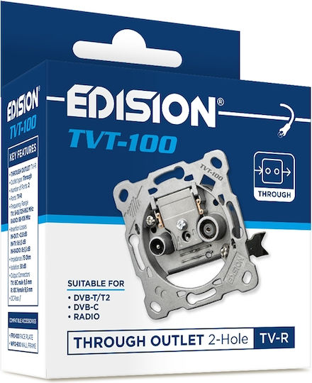 Edision Priză antenă TV și radio Aerian TVT-100