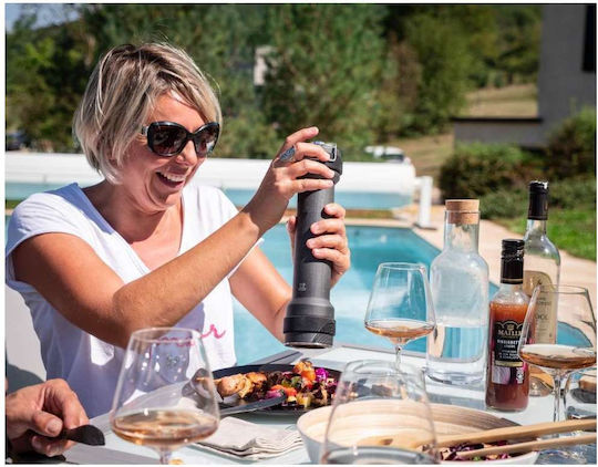 Peugeot Bbq Manual Wooden Pepper Mill 30cm Gray