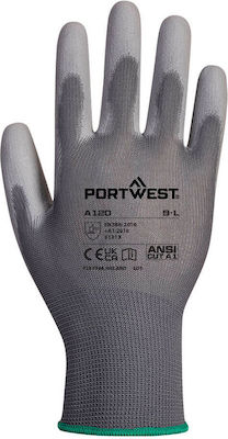 Portwest Gloves for Work Gray Polyurethane