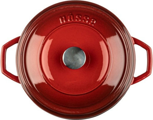 Hosse Solagio Tiefer Topf aus Gusseisen 20cm Rubin