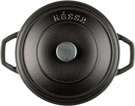 Hosse Solagio Tiefer Topf aus Gusseisen 12cm Black Onyx
