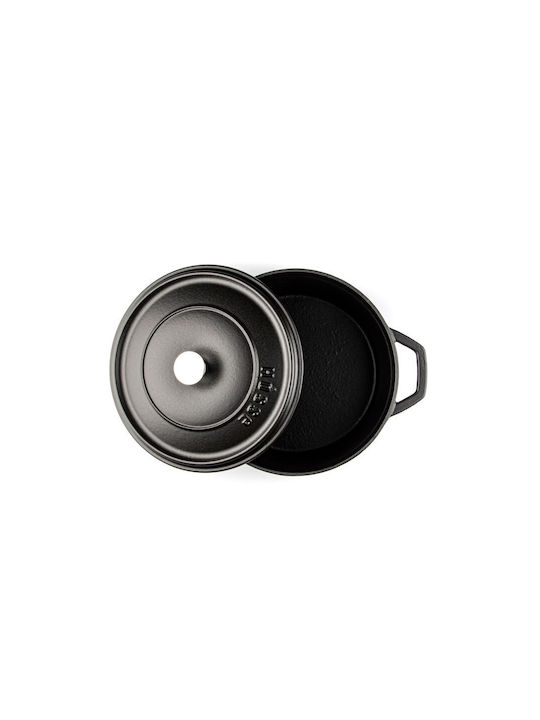 Hosse Solagio Tiefer Topf aus Gusseisen 24cm Black Onyx