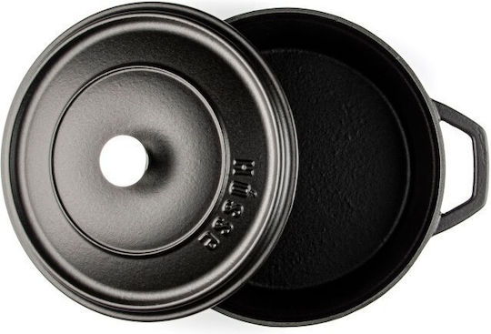 Hosse Solagio Deep Pot made of Cast Iron 24cm Black Onyx