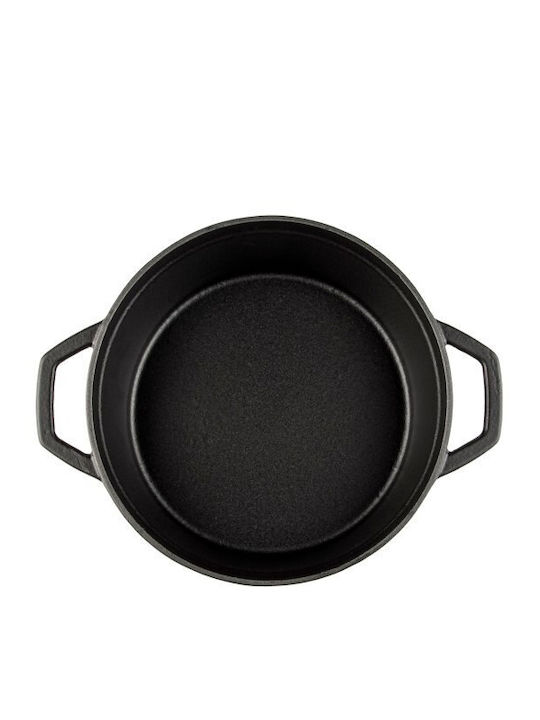 Hosse Solagio Tiefer Topf aus Gusseisen 24cm Black Onyx