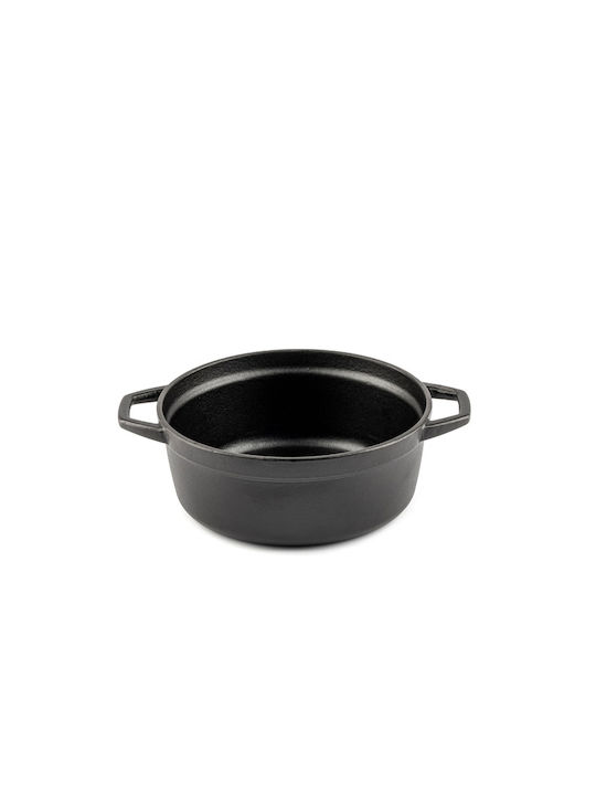 Hosse Solagio Deep Pot made of Cast Iron 20cm Black Onyx