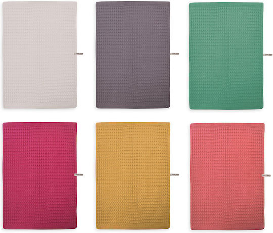 Nef-Nef Homeware Wafflow 23 Geschirrtuch aus 100% Baumwolle Mustard 45x68cm
