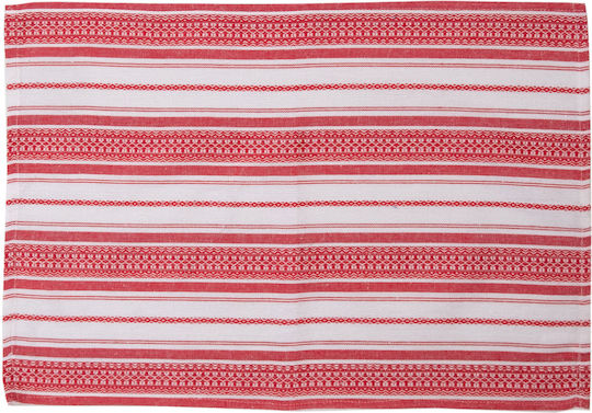 Viopros Tea Towel 100% Cotton In Red Colour 40x60cm 2 Pieces