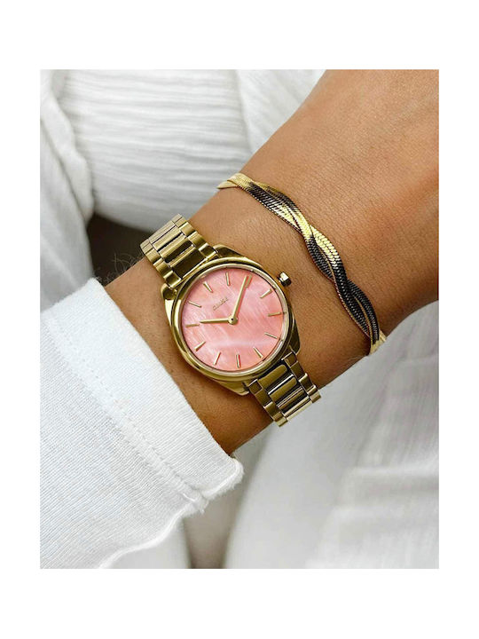 Cluse Feroce Mini Watch with Gold Metal Bracelet