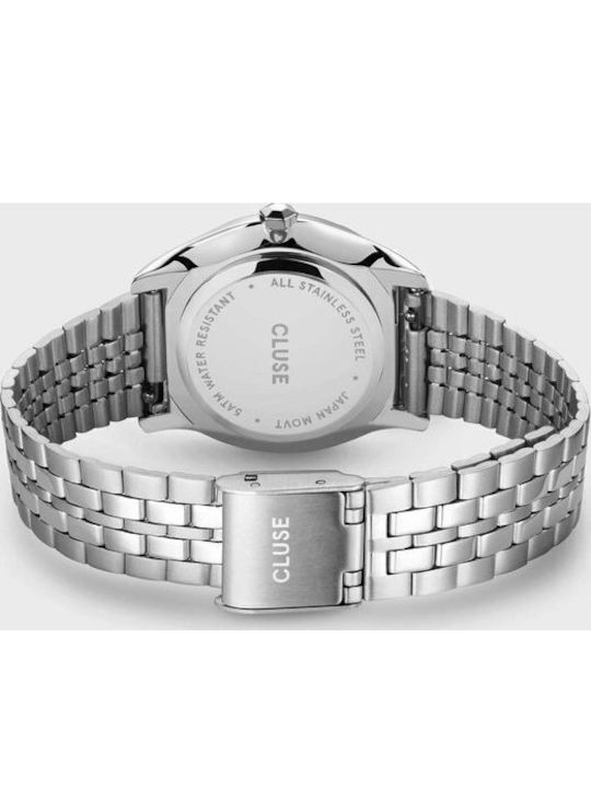 Cluse Damen Uhr mit Silber Metallarmband