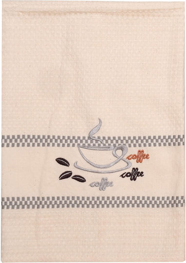 Viopros Viopros Küchentücher Ecru-Lila 45x65cm 2 Stück