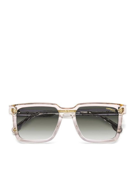 Carrera Men's Sunglasses with Transparent Horn-Rimmed Frame and Grey Gradient Lens 02/S 35J/9K