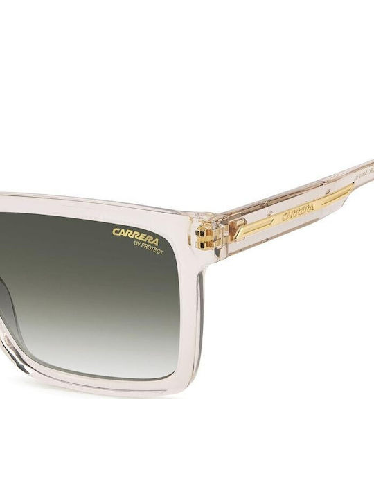 Carrera Men's Sunglasses with Transparent Horn-Rimmed Frame and Grey Gradient Lens 02/S 35J/9K