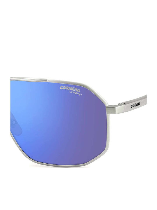 Carrera Men's Sunglasses with Silver Metallic Frame and Grey Lens 037/S CTL
