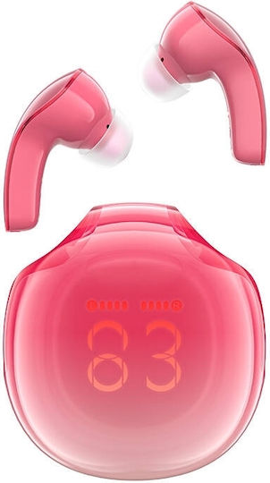 Acefast T9 Crystal (Air) In-Ear Bluetooth-Freisprecheinrichtung Kopfhörer mit Ladeetui Pomelo Red