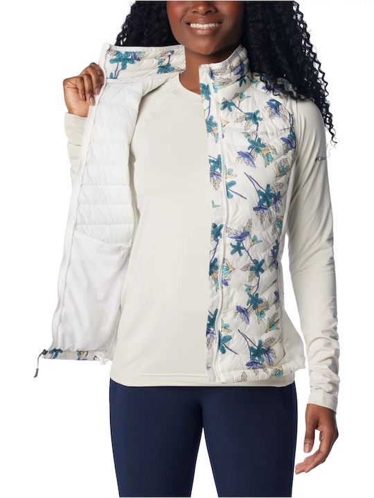 Powder Pass Kurz Damen Ärmellos Puffer Jacke für Winter Rosa