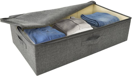 vidaXL Coș de Depozitare Tesatura cu capac Gri 70x40x18cm 1buc