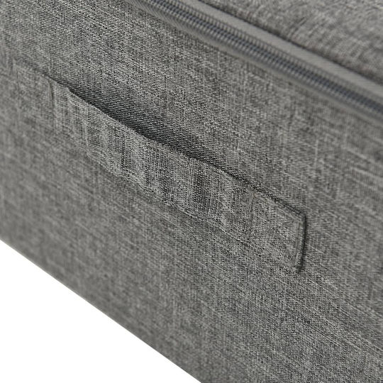 vidaXL Coș de Depozitare Tesatura cu capac Gri 70x40x18cm 1buc