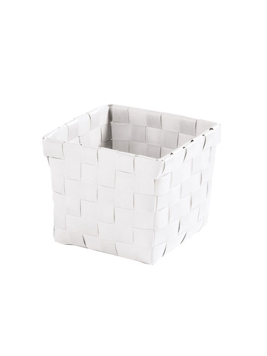 Kleine Wolke Plastic Storage Basket Brava White 11.5x11.5x10cm