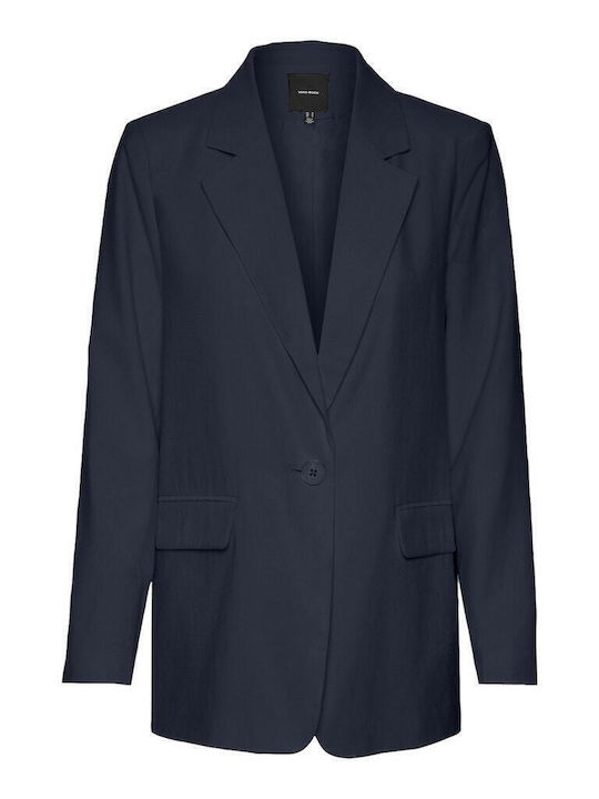 Vero Moda Γυναικείο Σακάκι Navy Μπλε