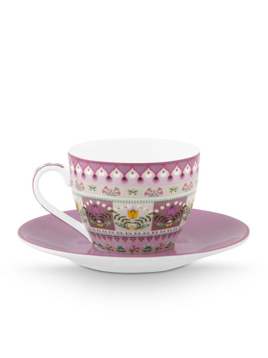 PiP Studio Lily & Lotus Tasse Espresso aus Porzellan Mehrfarbig 120ml