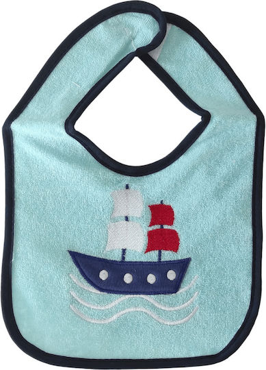 Dreams by Joyce Boat Waterproof Fabric Baby Bib with Hoop & Loop Fastener 2 Pieces