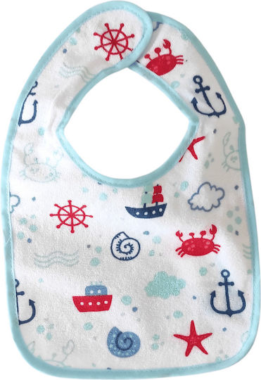 Dreams by Joyce Boat Waterproof Fabric Baby Bib with Hoop & Loop Fastener 2 Pieces