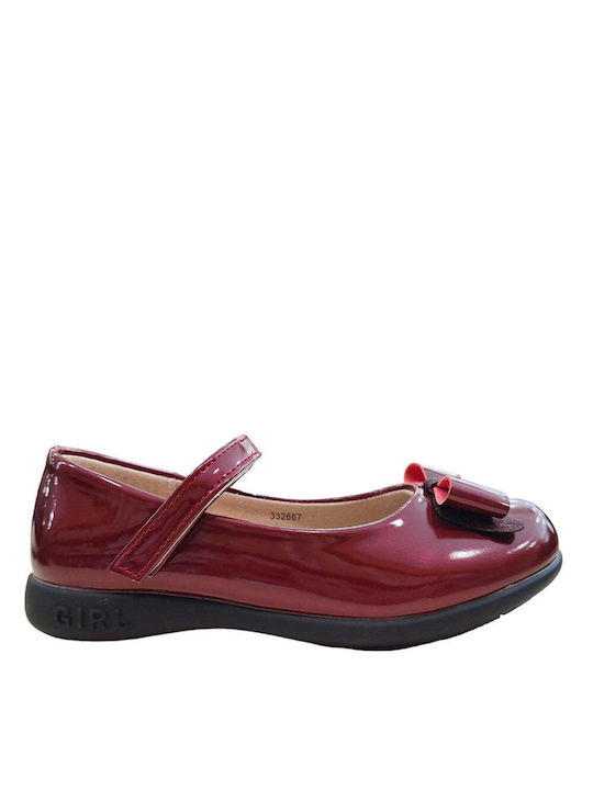 Primi passi Kids Ballerinas with Hoop & Loop Closure Burgundy