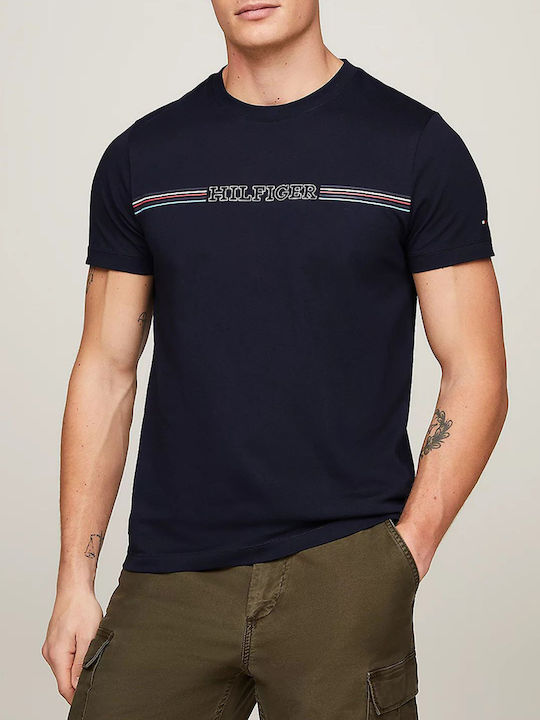 Tommy Hilfiger Herren T-Shirt Kurzarm Marineblau