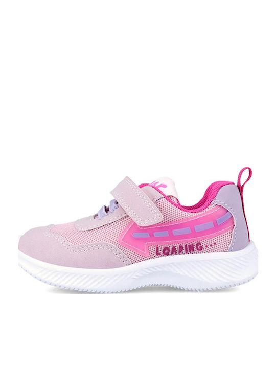 Παιδικά Sneakers με Σκρατς & Φωτάκια Ροζ