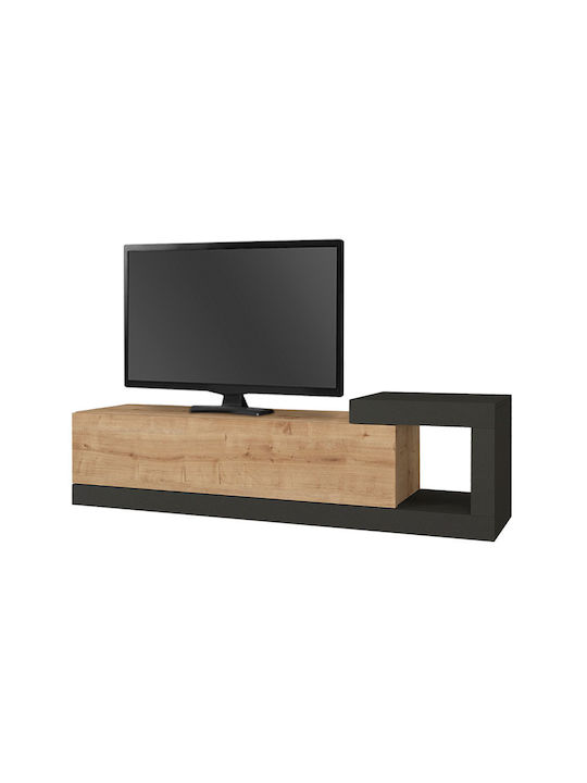 TV Stand Volare Anthracite L150xW29.6xH38.6cm