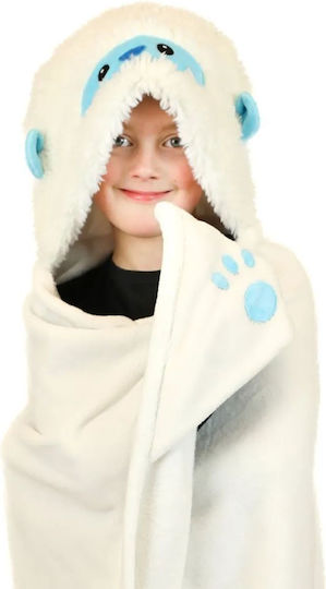 Noxxiez Κουβέρτα Fleece Λευκή 100x130εκ.