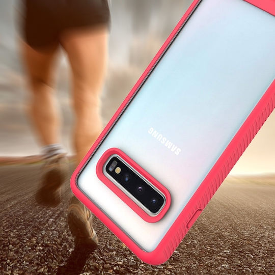 Starry Sky Solid Color Series Shockproof Back Cover Plastic / Silicone Black (Galaxy S10)