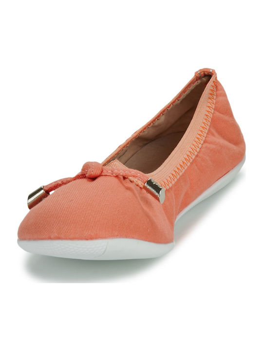 Damen Ballerinas in Orange Farbe