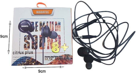Madatel Wired In-ear Handsfree Headphones with Connector 3.5mm Silver