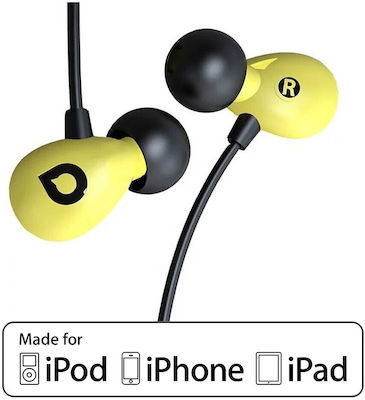 Pegasus 6854455878 In-ear Handsfree Headphones with Connector 3.5mm Yellow