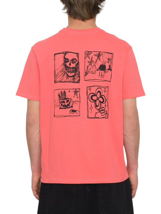 Volcom Herren T-Shirt Kurzarm Pink