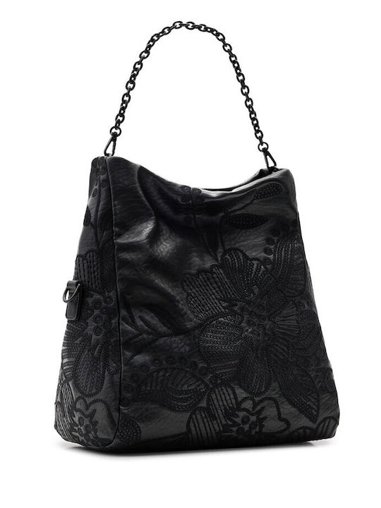 Desigual Loverty Leather Women's Bag Shoulder Black