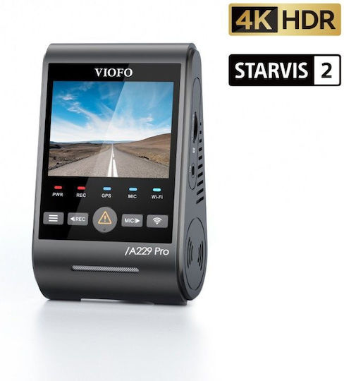 Viofo A229 Pro 4K Windshield Car DVR, 2.4" Display